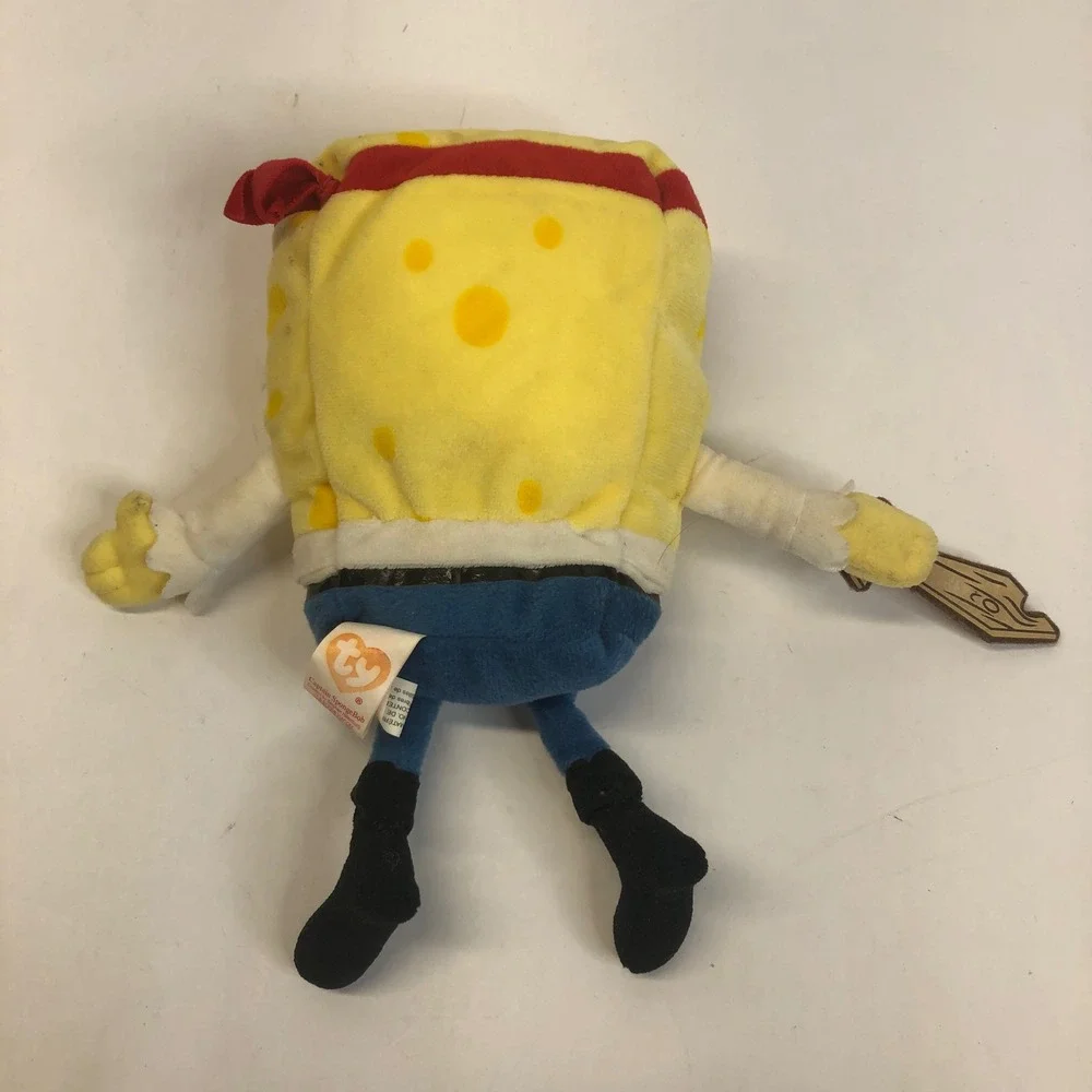 TY Captain SpongeBob Pirate‎ Plush 2008 Nickelodeon Stuffed Toy